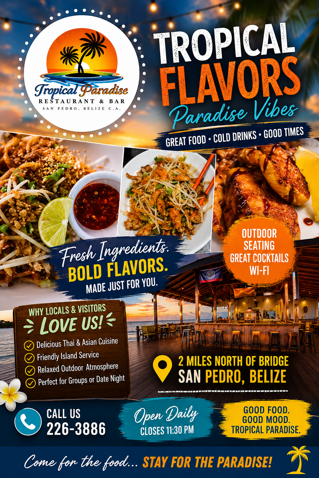 Thai restaurant in San Pedro, Belize
